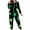 Black1, variant on Levmjia Womens Pajama 2 Piece Set Casual Long Sleeve Tops Pants Plus Size St. Patrick Printed Outfit Soft Polyester Sleepwear Home Wear Comfort