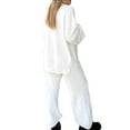 thumbnail image 4 of Sexy Dance Polar Fleece Sleepwear Set Long Sleeve Lounge Sets for Women Thick Wide Leg Pajamas Home V Neck Two Piece Outfit, 4 of 4