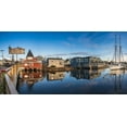 thumbnail image 2 of Bibikow, Walter 18x11 White Modern Wood Framed Museum Art Print Titled - Maine-Kennebunkport-village harbor, 2 of 4
