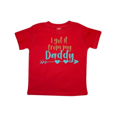 

Inktastic I Got It From My Daddy Arrow Hearts - Blue Brown Gift Toddler Boy or Toddler Girl T-Shirt