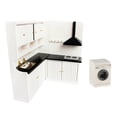 thumbnail image 1 of 1/12 Simulación Lavadora Electrodoméstico + Mueble para Fregadero + Mueble para Estufa Sunnimix Miniaturas de casa de muñecas, 1 of 8