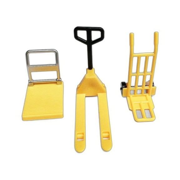 Handcart Forklift Miniature Warehouse Tool Set For 1/12 Dollhouses Perfect For Do It Yourself And Model Collector