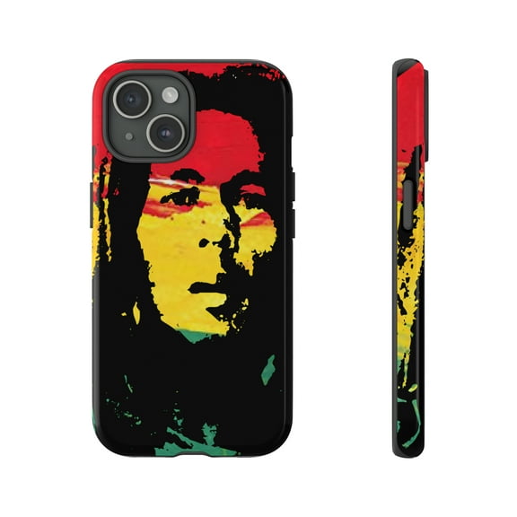 Bob Marley iPhone 15 Case-iPhone-iPhone Case-Rasta Colors iPhone Case