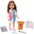 thumbnail image 2 of Barbie Chelsea Can Be Playset con muñeca morena Chelsea Doctor (6 in), portapapeles, lector de ECG, calcomotoras de tirita, 2 herramientas médicas, oso de peluche, gran regalo para edades de 3 años en Barbie -, 2 of 2