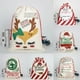 thumbnail image 2 of Bolsa de Papá Noel de lona con cordón para niños y niñas, bolsa de almacenamiento de juguetes de dulces, regalos de Navidad, 50x70cm, 1 unidad, 2 of 4