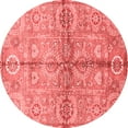 thumbnail image 1 of Ahgly Company Indoor Round Oriental Red Traditional Area Rugs, 4' Round, 1 of 4