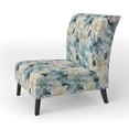 thumbnail image 3 of Designart Chaise d'Appoint Rembourrée "Zen-Like Elegance In Grey And White Florals" à Fleurs Blanches - Fauteuil Cottage pour Salon, 3 of 7