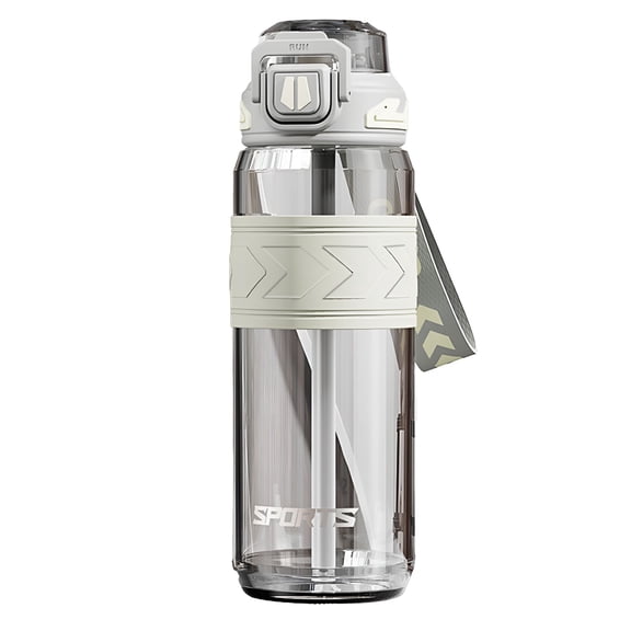 ACDANC Sports Water Bottles with Removable Straw 34 oz Leak-proof Flip Top Lid BPA Free Tritan Bottles with Strap for School, Fitness, Gym, Outdoor