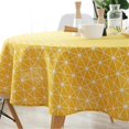 thumbnail image 3 of Northern Europe Style Terylene&Cotton Mixed Round Table Cloth Multicolor Triangle White Line Gray Arrows Printed Table Cloth, 3 of 5