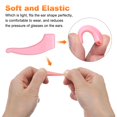 thumbnail image 4 of 20 Pairs Glasses Ear Grip Silicone Elastic Ear Hook Eyewear Retainer, Pink, 4 of 7