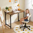 thumbnail image 2 of Computer Desk,Home Office Desk Writing Study Table Modern Simple Style PC Desk with Metal Frame for Home Office, 2 of 6
