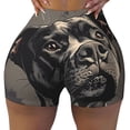 thumbnail image 2 of Fuzoiu Vintage Dog Illustration Print Women's Workout Shorts,Workout Biker Shorts Women,Exercise Fitness Shorts,Scrunch Short, Athletic Shorts for Gym Yoga Running Sport Active-Medium, 2 of 8