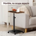 thumbnail image 4 of Mesa Auxiliar Sala con Ruedas, 360° Rotación, 90° Rotación del Tablero, Altura Ajustable, Movible Mesita Auxiliar en Forma de C, para Dormitorio, Baño, Sofá y Cama, 4 of 4
