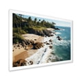 thumbnail image 2 of Designart "Unveiling Tropical Paradise Aerial Coral Beaches III" Coastal Framed Wall Art Decor - Coastal Coral Coastal Beach Bedroom Framed Canvas Wall Art, 2 of 6