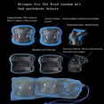 thumbnail image 3 of FloreceBien Juego de protectores para casco de bicicleta para niños (7 piezas) casco para niños con rodilleras, coderas y muñecas, equipo de protección ajustable, casco de skater juvenil para niños, 3 of 5