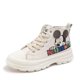 thumbnail image 1 of Botas de moda para niños de Disney, Mickey Mouse, corte medio, nuevos zapatos para estudiantes para niños y niñas, botas de cuero Martin británicas, 26 plantillas, 17CM Gao Jinjia LED, 1 of 2