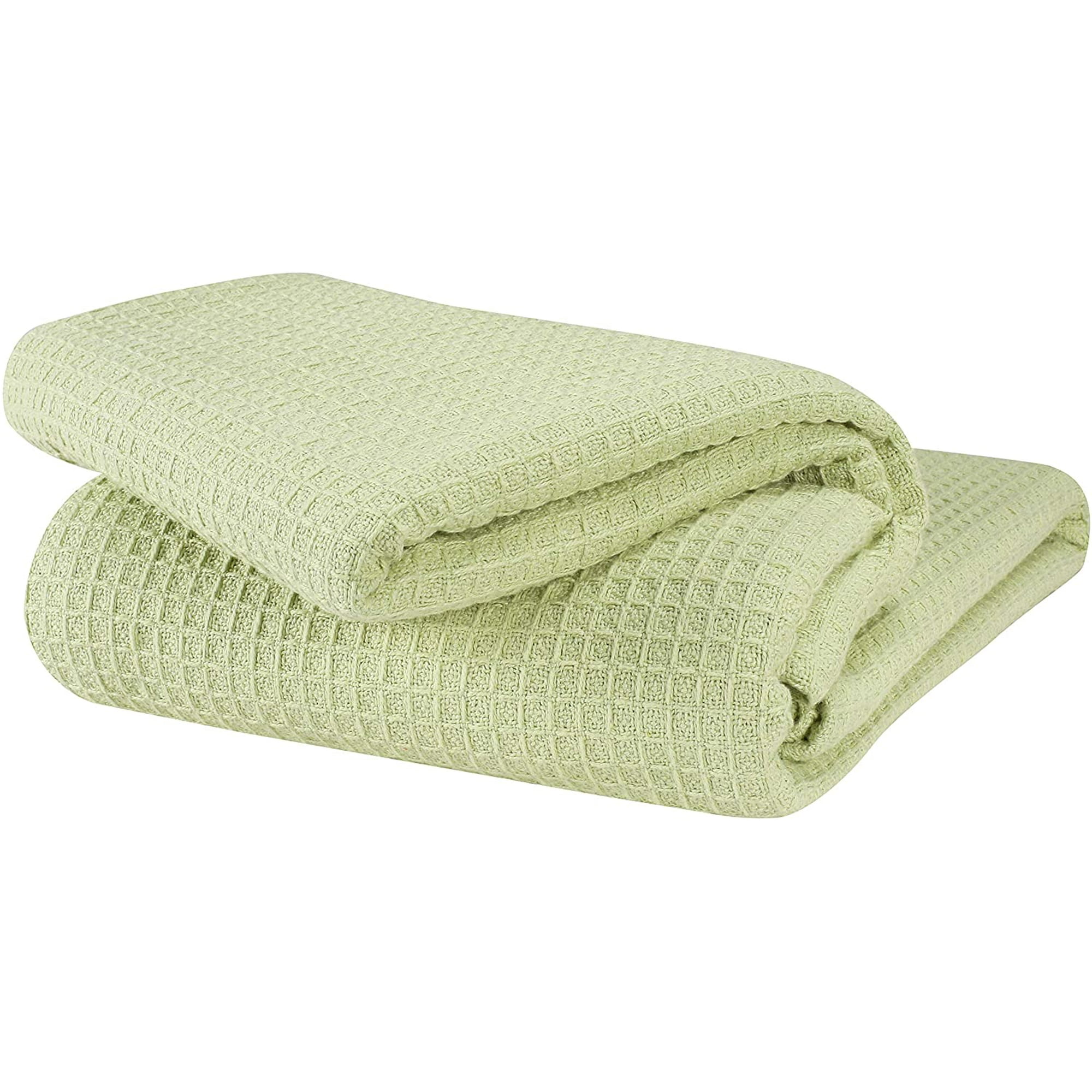 GLAMBURG 100% Cotton Thermal Blanket, Breathable Bed Blanket Queen Size,  Soft Waffle Blanket, Queen Blanket, All Season Cotton Blanket, Sage Green -  Walmart.com