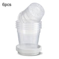 thumbnail image 1 of Mosiee Clear Orchid Pots With Saucers 6 Pack For Healthy Roots & Easy Care, 1 of 9