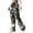 182#Dark Gray, variant on ZSQDM Womens Casual Pants Women's Casual Camouflage Print Cargo Pants Stretch Elastic Waist Tapered Pants With Pockets
