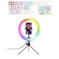 thumbnail image 3 of 8" 10" 12" Selfie Ring Light With Stand And Phone Holder, More Color RGB Ring Light With Mini Tripod, Dimmable LED Ringlight For Phone Photography, Li, 3 of 5
