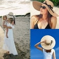 thumbnail image 7 of Womens Straw Hat Wide Brim Floppy Beach Cap Adjustable Sun Hat for Women UPF 50+, 7 of 7