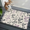 thumbnail image 3 of Purple Grey Botanical Entryway Rug 2'x3'&nbsp; Non Slip Front Door Mats, Rustic Country Spring Floral Summer Leaf Entrance Rugs Indoor Outdoor Carpet, Floor Mats Small Area Rug for Bedroom Kitchen, 3 of 8