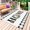 White, variant on Country Farmhouse Outdoor Rug for Patio/Deck/Porch, Non-Slip Large Area Rug 4 x 6 Ft, Vintage Farm Tropical Leaves Floral Plaid Indoor Outdoor Rugs Washable Area Rugs, Camping Rug Carpet Runner