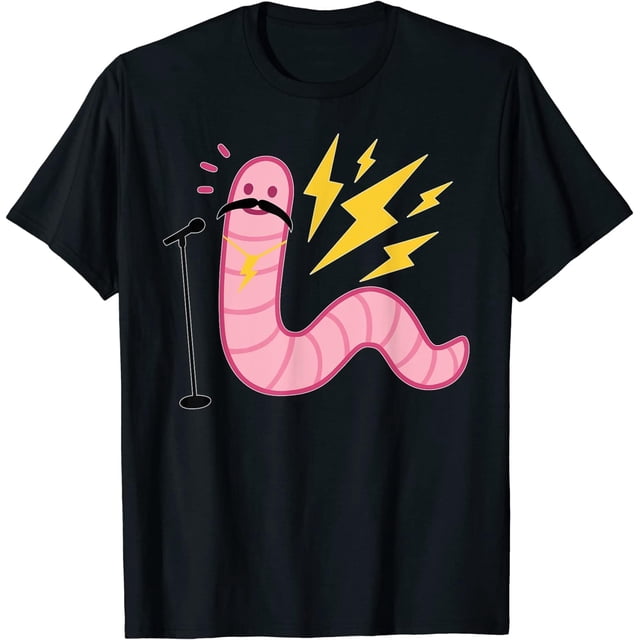 Funny Worm with A Bigote Tom Ariana Reality Camiseta
