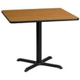thumbnail image 1 of Flash Furniture 36 Square Natural Laminate Table Top with 30 x 30 Table Height Base [XU-NATTB-3636-T3030-GG], 1 of 2