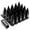 Black, variant on J2 Engineering LN-T7-020-125-BL J2 Engineering 7075 -T6 Forged Aluminum M12 x 1.25 20Pcs 75mm Height Spiky Cap Lug Nut w/ Adapter Blue