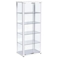 thumbnail image 3 of Aero 5-shelf Display Curio Cabinet with LED Lighting White, 3 of 14