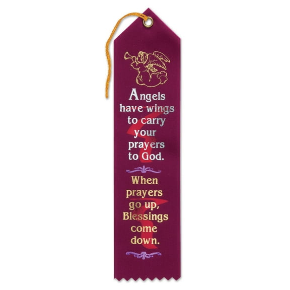 Beistle 2" x 8" Angels Have Wings Ribbon Red 6/Pack AR857