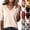 #01 Beige, variant on Womens Short Sleeve Knit Sweaters V Neck Ribbed Trim Soft Stretchy Breathable Lightweight Pullover Tops Wrinkle Resistant Casual Summer Wear Shirts , 3XL, #01 Beige