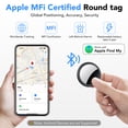 thumbnail image 2 of Air Tracker Tag, Bluetooth Tracker-1Pack, Bluetooth Item Finder Compatible with Apple Find My (iOS Only), IP68 Waterproof, Replaceable Battery, Locator for Keys/Wallets Charcoal Black, FCC Approved, 2 of 5