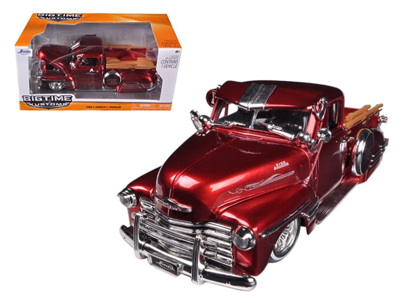 1951 Chevrolet Pickup Truck Lowrider Black 1/24 modelo fundido a
