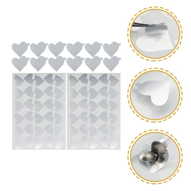Raindrops Coussinet Porte-Cœur Argenté Jetable pour Extensions de Cils, Parfait pour une Utilisation Extérieure