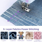 BCOOSS Sewing Machine for Beginner Multi-Functional Portable Machine with 12 Built-in Stitches