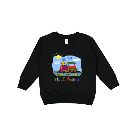 Inktastic I Love Trains Toddler Sweatshirt