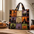 thumbnail image 4 of Halloween Tote Bag, Quilted Tote Bag, Trick Or Treat Shoulder Handbag, Large Capacity For Women, Teen Girls And Holiday Events, 4 of 5