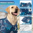 thumbnail image 5 of Police Back the Blue Tropical Hawaiian Shirt, Law Enforcement Theme Button Down Shirt for Adults or Dogs, Cuban Collar, Short Sleeve Polyester Summer Shirt, 5 of 8