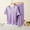 Purple, variant on ZZwxWA Pajamas Set for Women Casual Short Sleeves Sleepwear and High Waist Pants Summer Loose Comfy 2 Piece Loungewear Sets