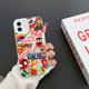 thumbnail image 1 of Carcasa Compatible Para iPhone 14 13 12 11 Pro Max X XR Xs 7 8 SE 2020 Ins Moda Divertida Ilustración Marvel Decoloración Láser Pareja Funda Para Teléfono Anticaída Protección Trasera, 1 of 3