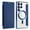 Darkblue, variant on Dteck Magnetic Wallet Case for Samsung Galaxy S25 Ultra,Shockproof Leather Card Slots Case Built-in Camera Lens Protector Plating TPU Compatible with Mag Safe Back Cover for Galaxy S25 Ultra,Grey