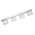 thumbnail image 6 of 24.4 inch Crystal Vanity Light 4 Lights Bathroom Lighting Fixtures Modern Chrome Toilet LED Wall Lamp Sconce Over Mirror for Indoor Washroom Bathroom (4 Head Square Cold Light), 6 of 20