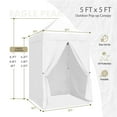 thumbnail image 5 of EAGLE PEAK 5 x 5 ft Straight Leg Outdoor Portable Canopy Tent with 4 Removable Sunwall,White, 5 of 9