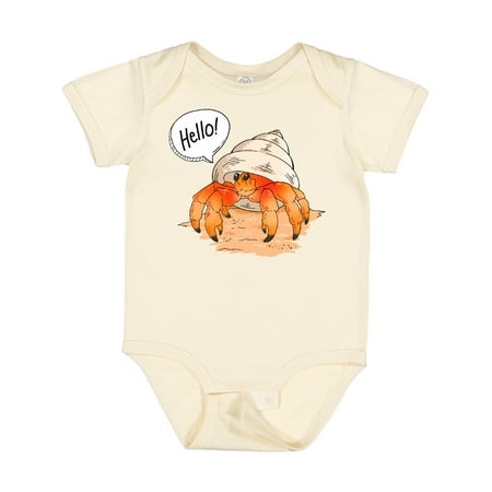 

Inktastic Summer Hello Cute Hermit Crab Gift Baby Boy or Baby Girl Bodysuit