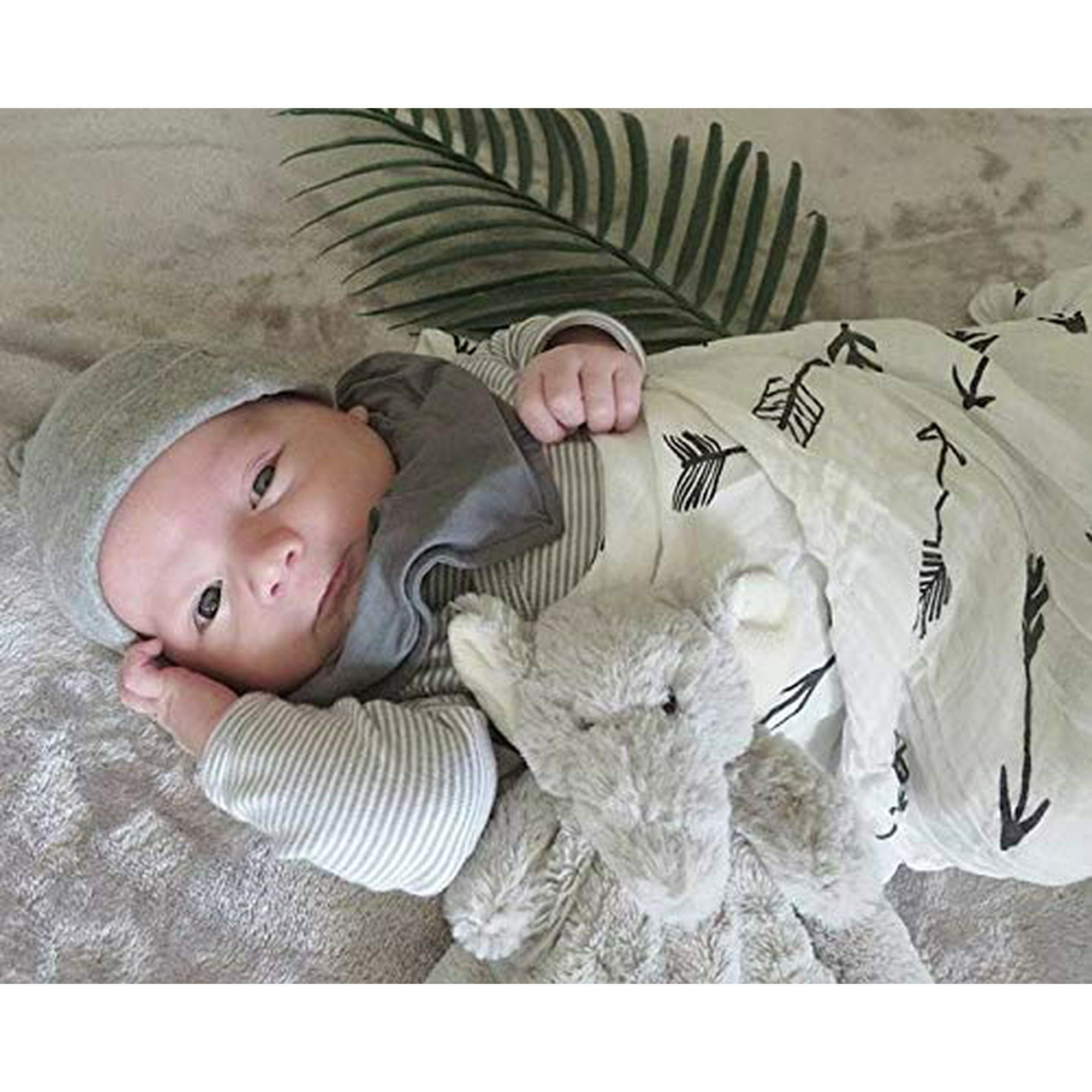 upsimples Baby Swaddle Blanket Unisex Swaddle Wrap Soft Silky Bamboo Muslin Swaddle Blankets Neutral Receiving Blanket for Boys and Girls Large 47 x 47 inches Set of 4 Arrow Feather Tent C Walmart