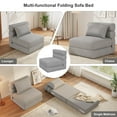 thumbnail image 6 of Single Folding Sofa Bed Convertible Sleeper Chair with Upgraded Pillow,Folding Sofa Bed Foam Filling Couch with Pillow Modern Comfortable Sleeper Couch Linen Fabric, Memory Foam Sleepers Portable, 6 of 7