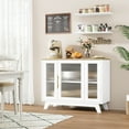 thumbnail image 6 of Modern Sideboard Buffet Cabinet with Fluted Glass Doors, 36'' Storage Cabinet with Adjustable Shelf, Wooden Coffee Cabinet, Accent Cabinet for Kitchen, Living Room, 6 of 9