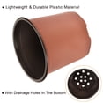 thumbnail image 4 of Uxcell 5" Plastic Plant Nursery Pots Starting Planter Container, Red 25 Pack, 4 of 6